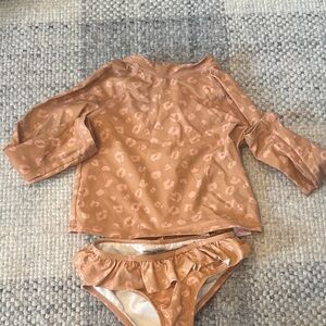 Miles the label 3y girl 2 piece long sleeve swim suit